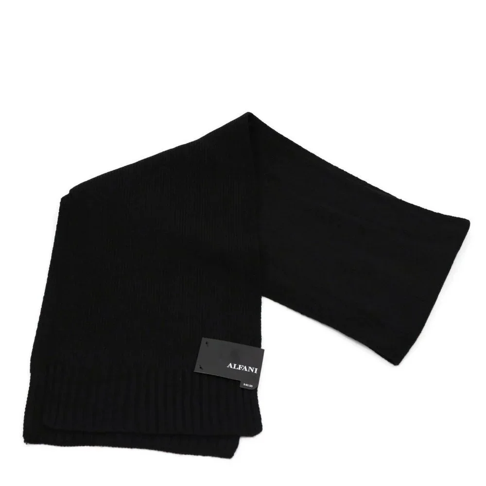 Alfani Mens Space-Dyed Scarf Black